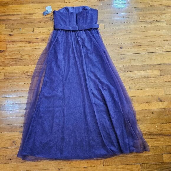 White By Vera Wang Strapless Maxi Dress Size 14 - Picture 4 of 12